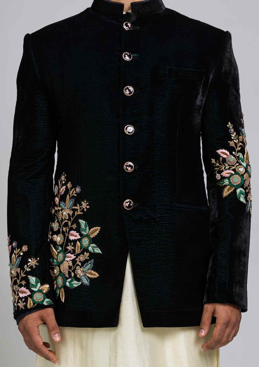 Black Mens Embroidered Designer Jodhpuri Suit | Jodhpuri suits for men,  Suits, Fancy buttons
